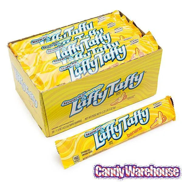 Laffy Taffy Candy Bars - Banana: 24-Piece Box