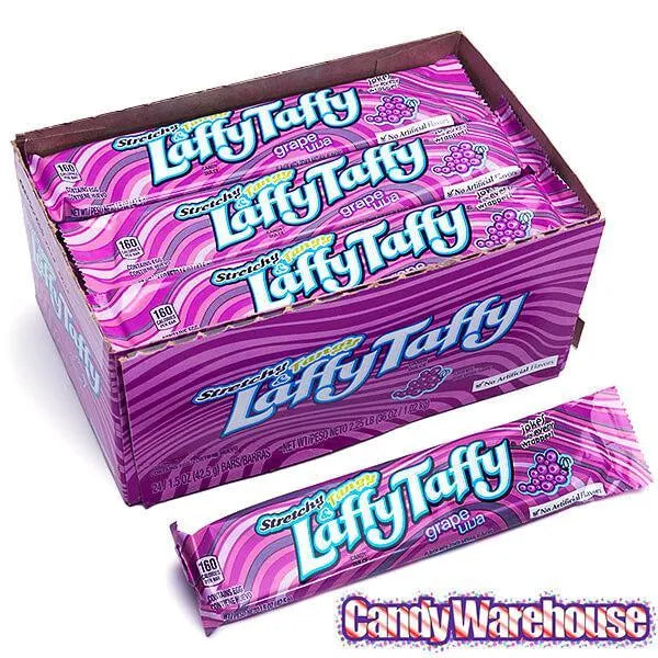 Laffy Taffy Candy Bars - Grape: 24-Piece Box