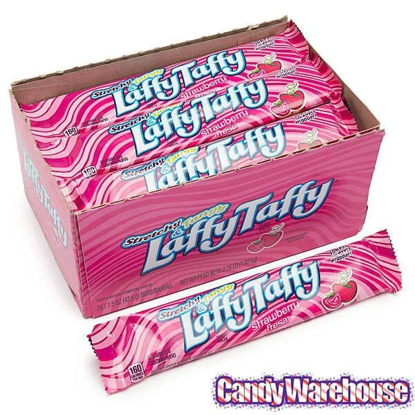 Laffy Taffy Candy Bars - Strawberry: 24-Piece Box