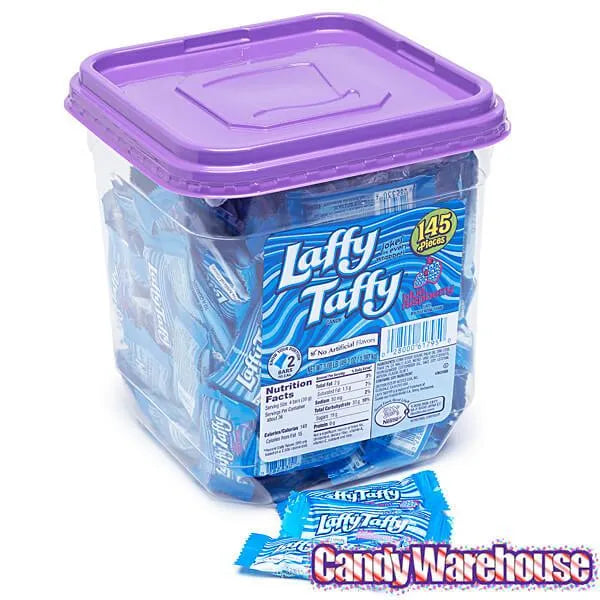 Laffy Taffy Candy - Blue Raspberry: 145-Piece Tub