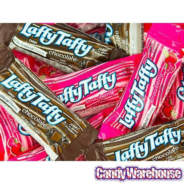 Laffy Taffy Candy - Chocolate and Strawberry Mix: 25-Piece Bag