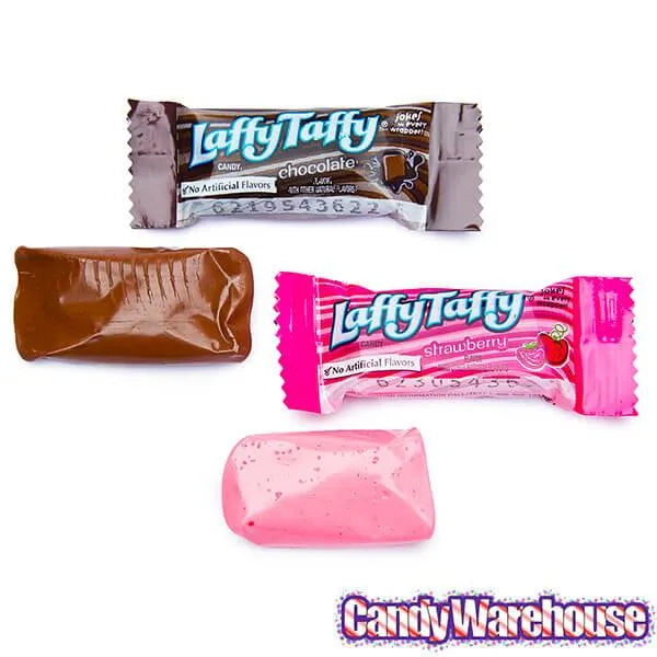 Laffy Taffy Candy - Chocolate and Strawberry Mix: 25-Piece Bag