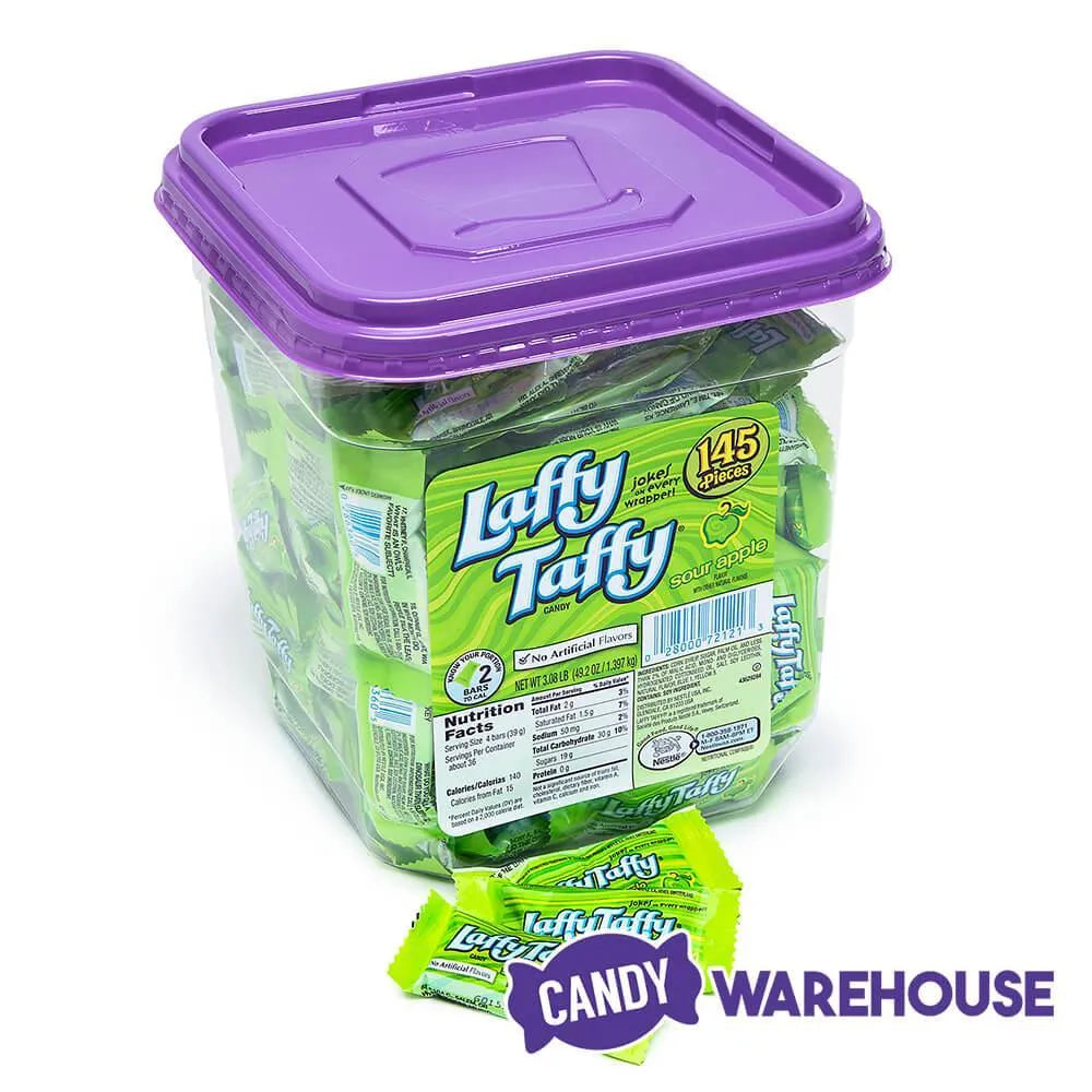 Laffy Taffy Candy - Green Apple: 145-Piece Tub