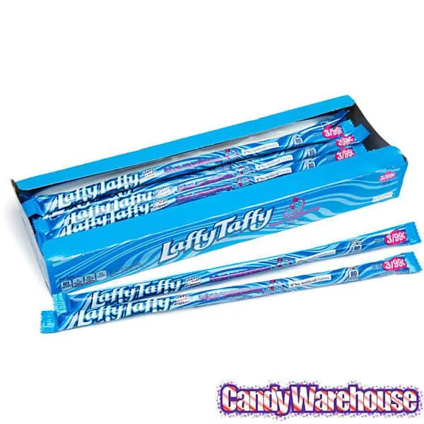 Laffy Taffy Candy Ropes - Blue Raspberry: 24-Piece Box