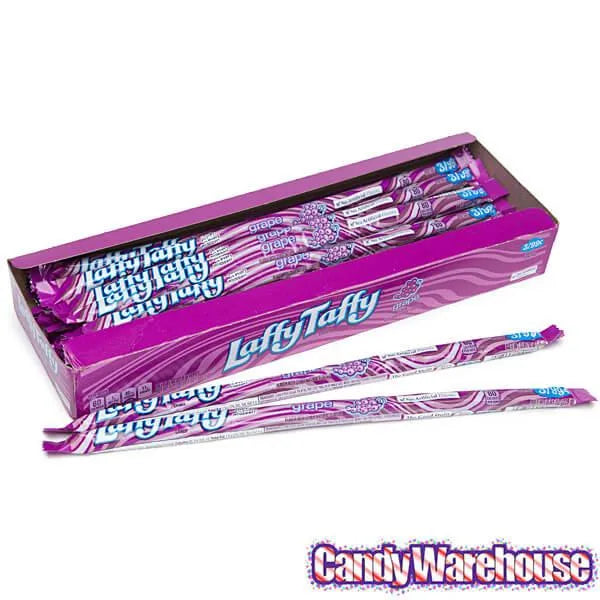 Laffy Taffy Candy Ropes - Grape: 24-Piece Box