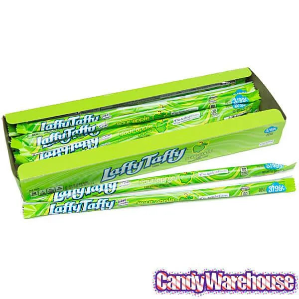 Laffy Taffy Candy Ropes - Sour Apple: 24-Piece Box