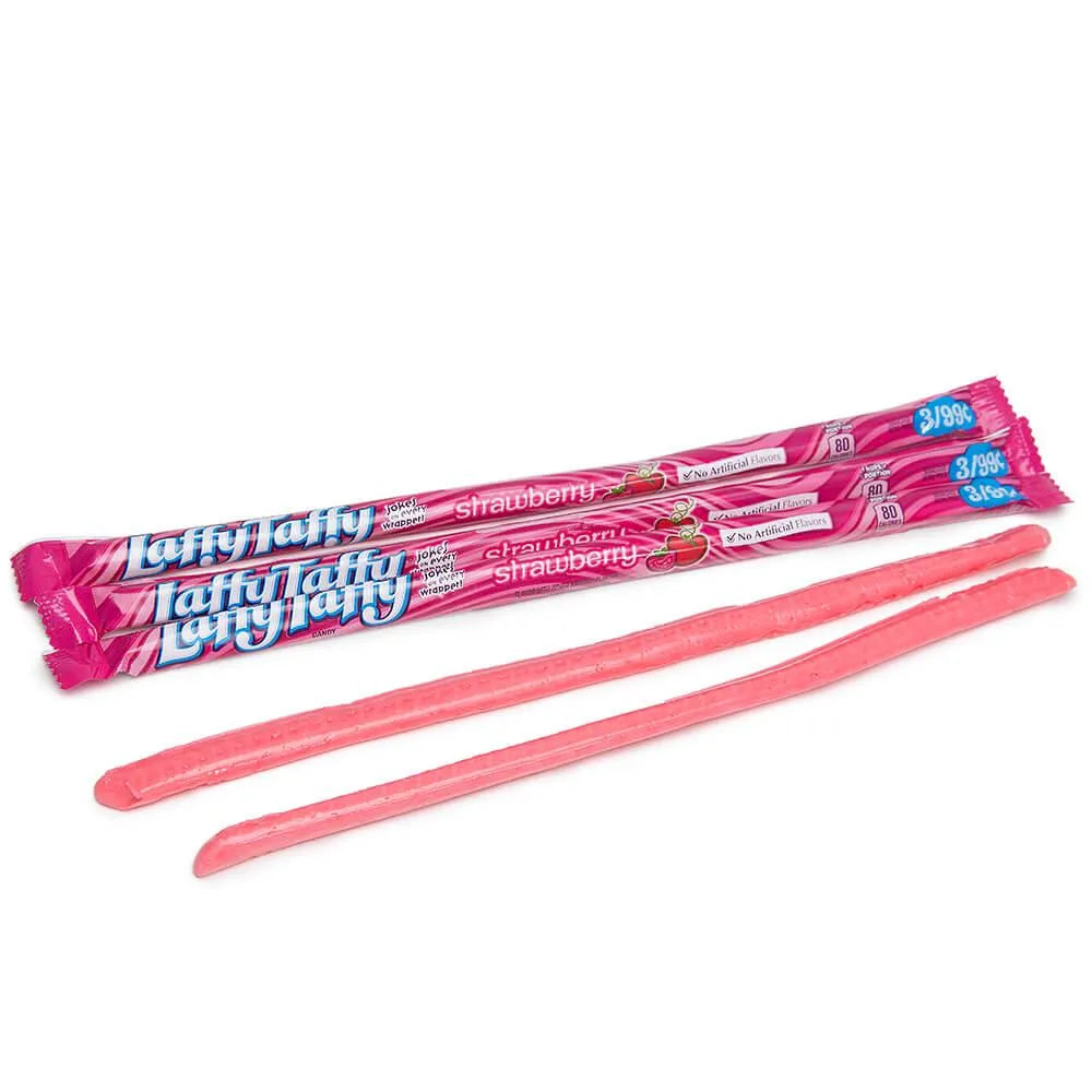 Laffy Taffy Candy Ropes - Strawberry: 24-Piece Box