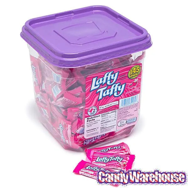 Laffy Taffy Candy - Strawberry: 145-Piece Tub