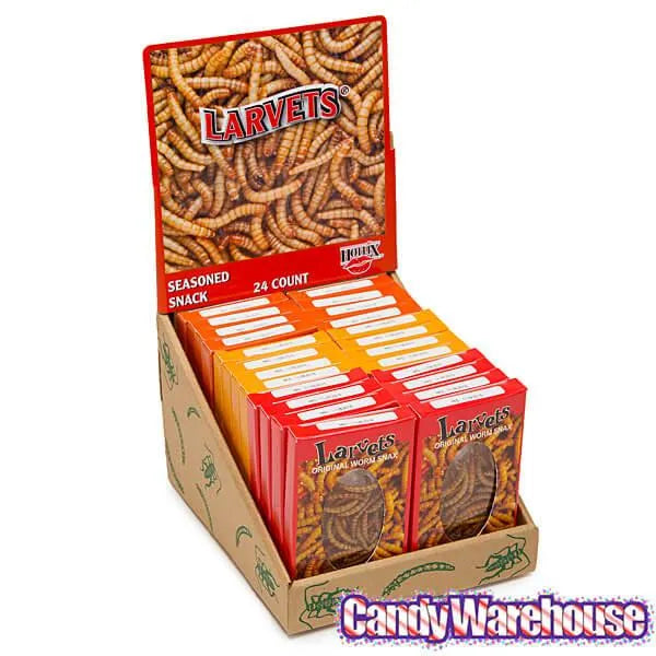 Larvets Snack Packs - 3 Flavor Assortment: 24-Piece Box