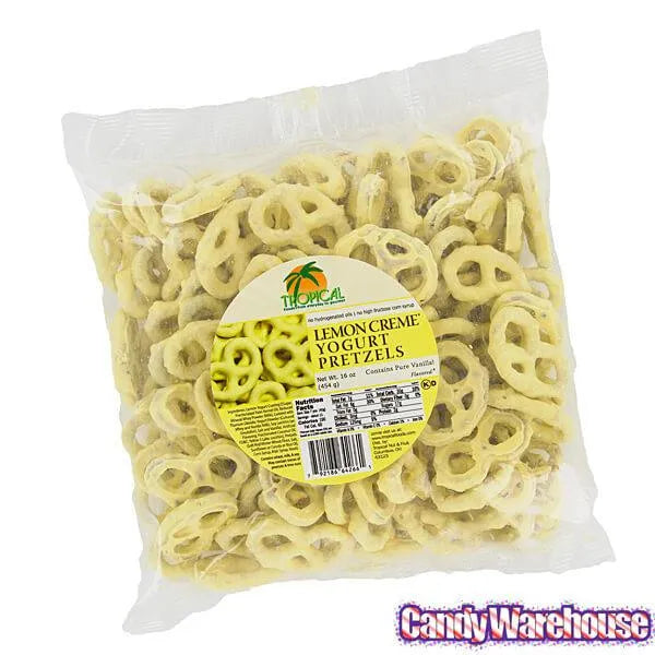 Lemon Yogurt Covered Mini Pretzels: 1LB Bag