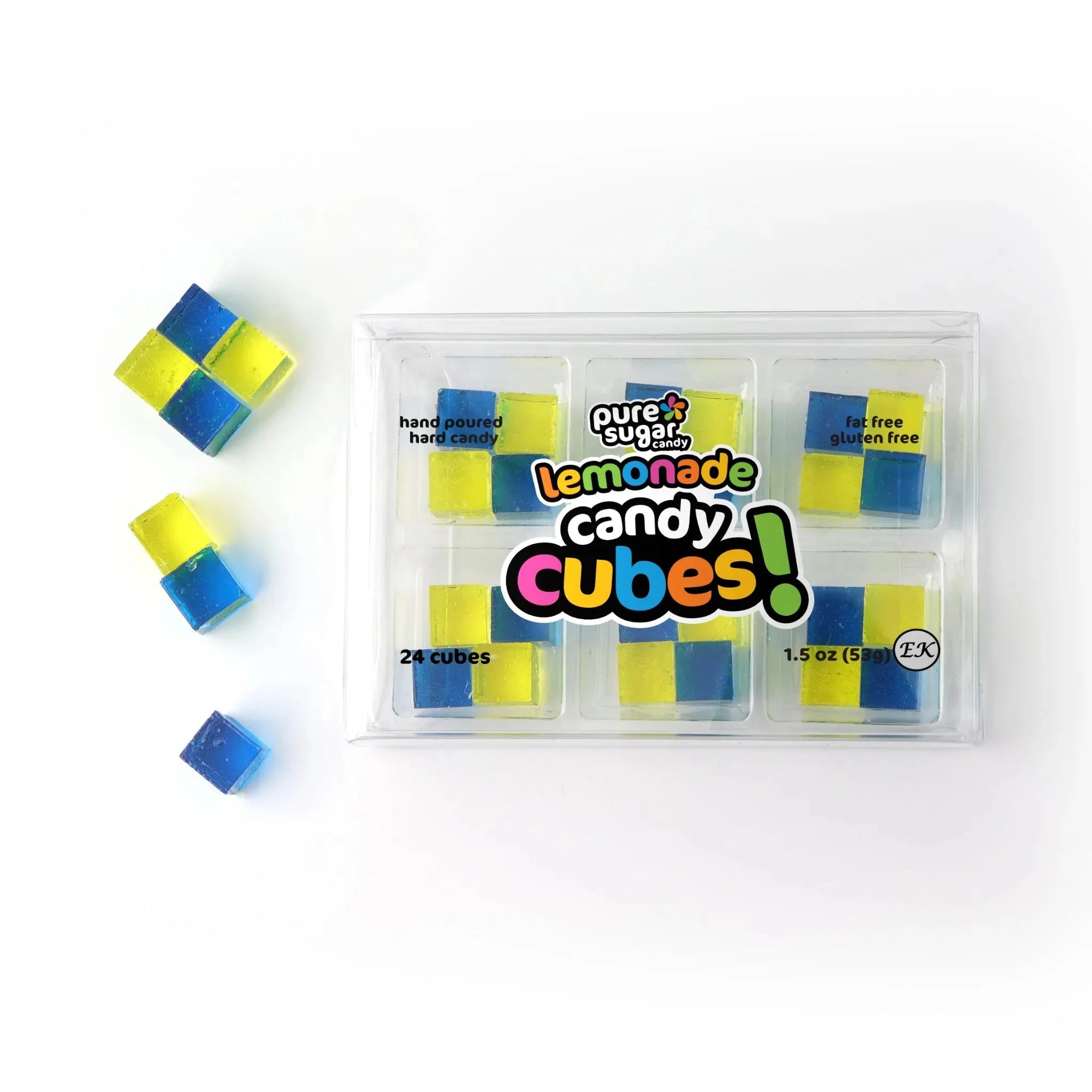 Pure Sugar Candy Blue Raspberry Lemonade Candy Cubes