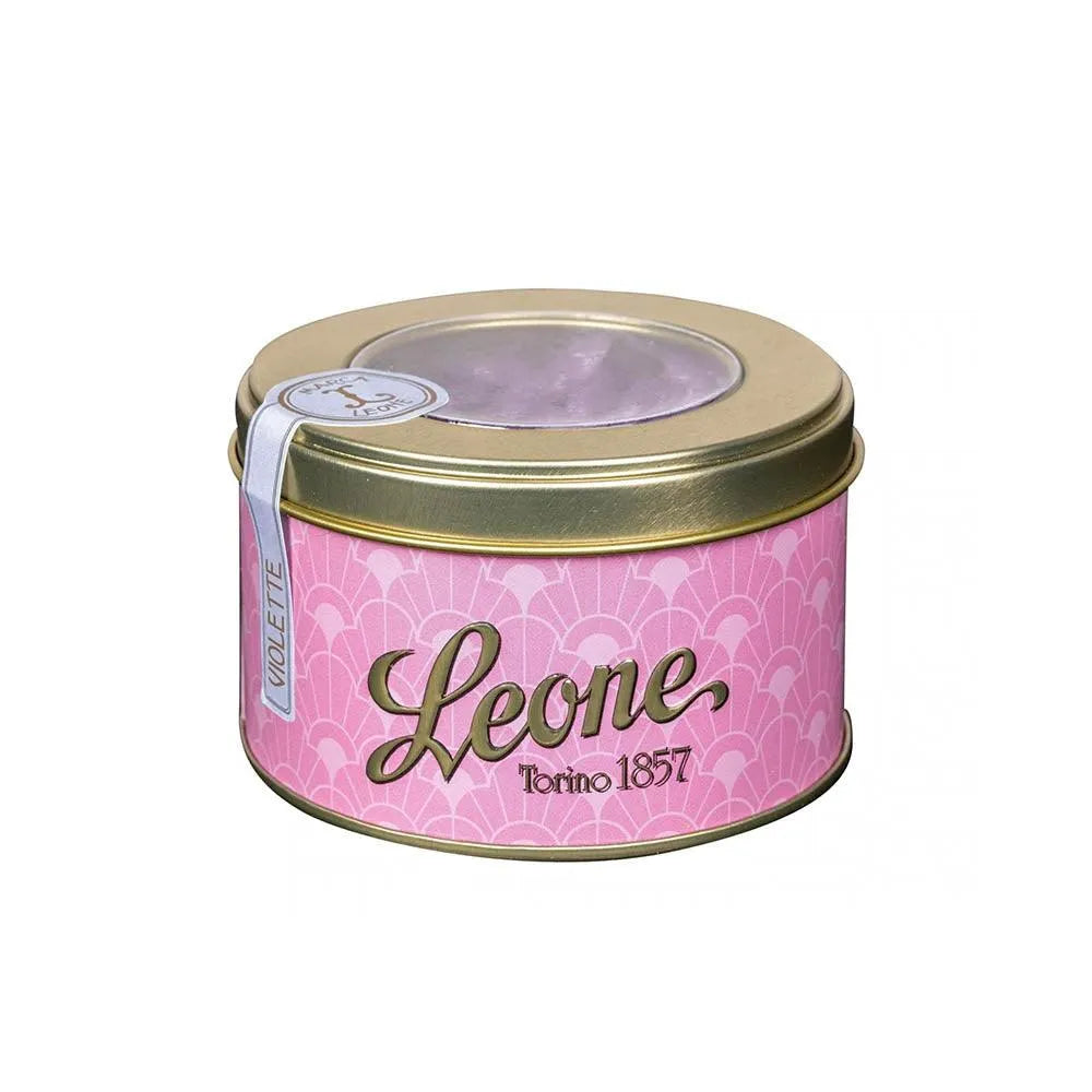 Leone Mini Hard Candy Purple Violets Flowers: 5-Ounce Tin