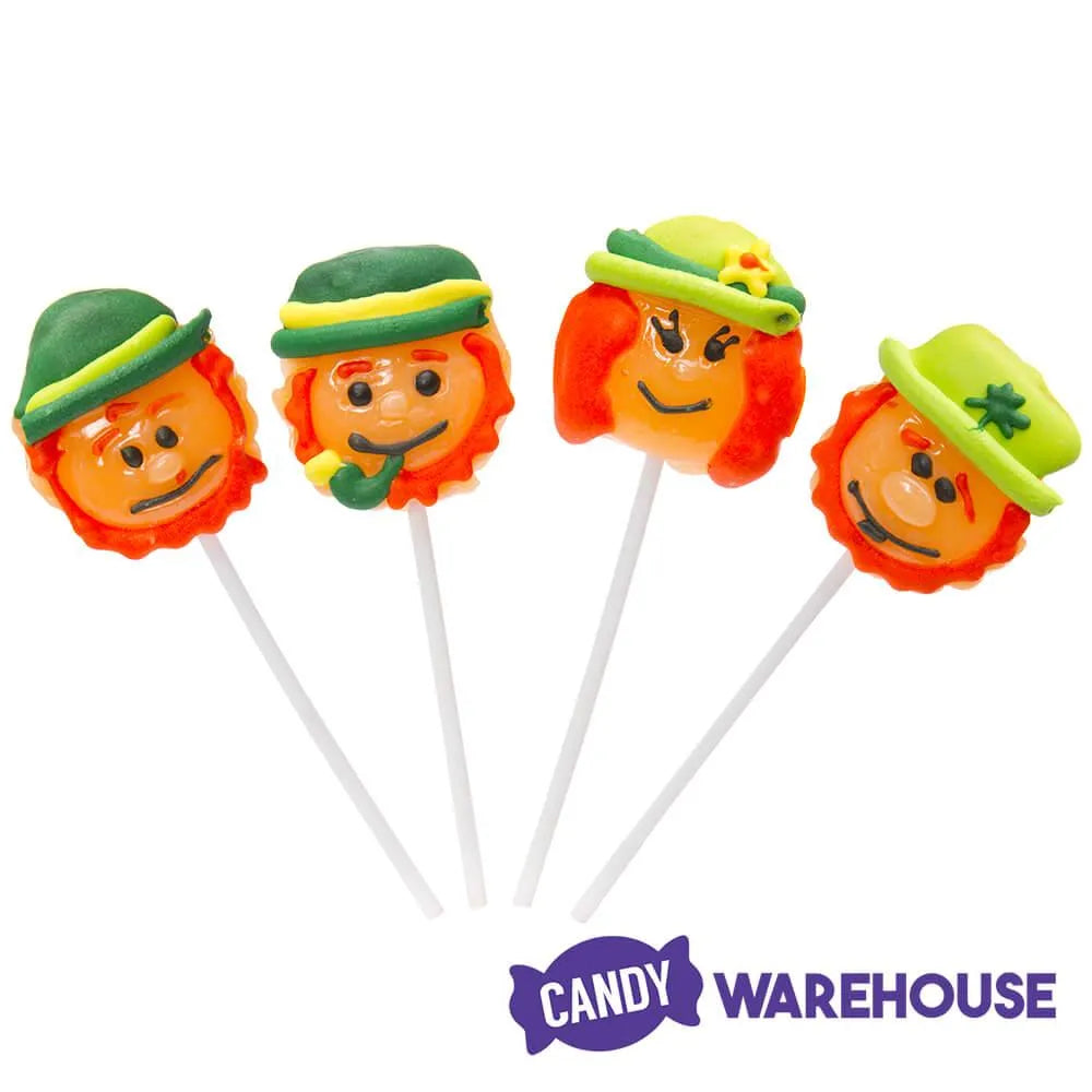 Leprechaun Character Lollipops: 12-Piece Box