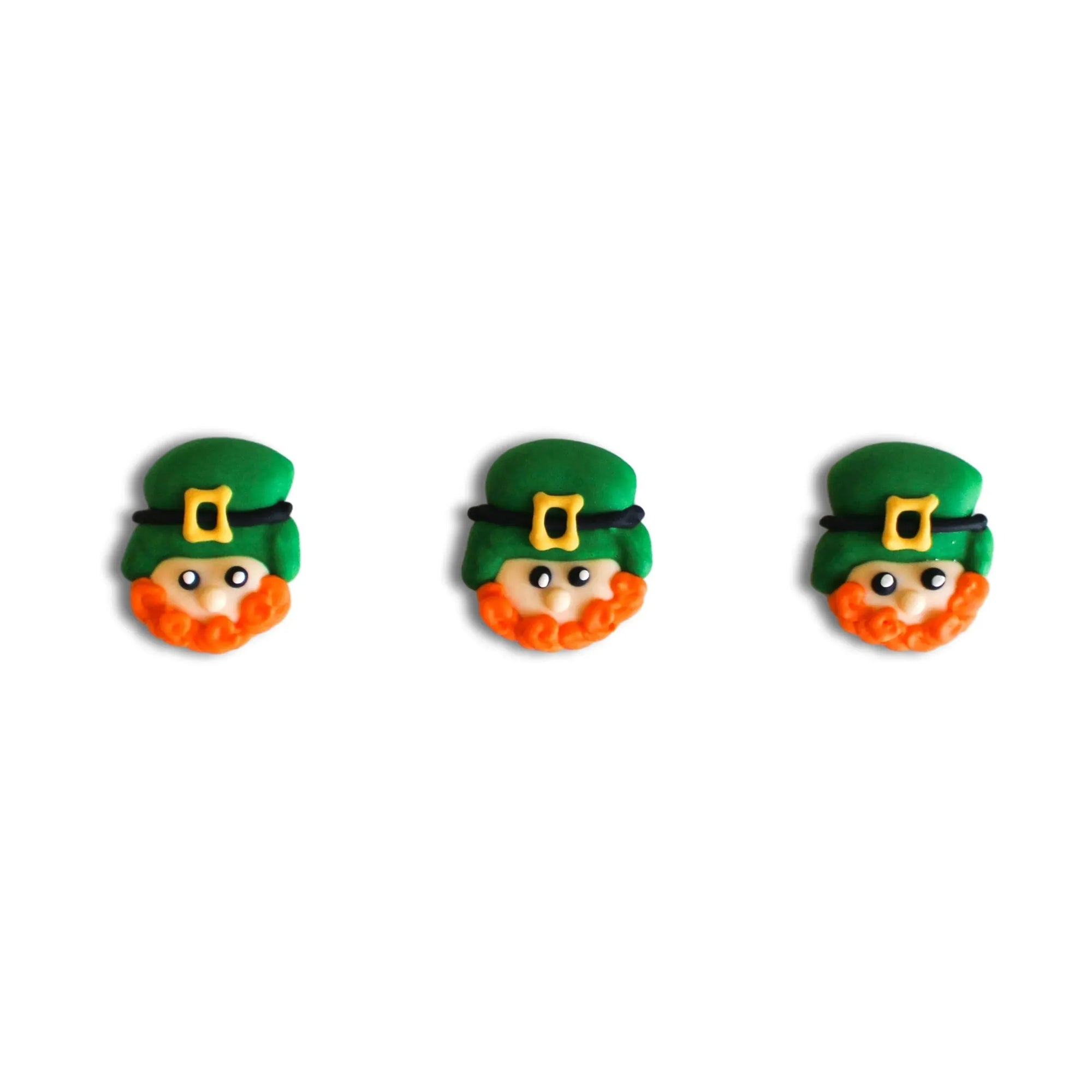 Sprinkle Pop Leprechaun Heads Royal Icing Decs (Set of 12)