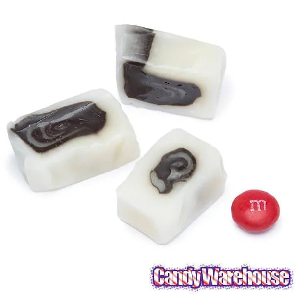 Licorice Mint Swirl Caramel Cubes: 2KG Bag