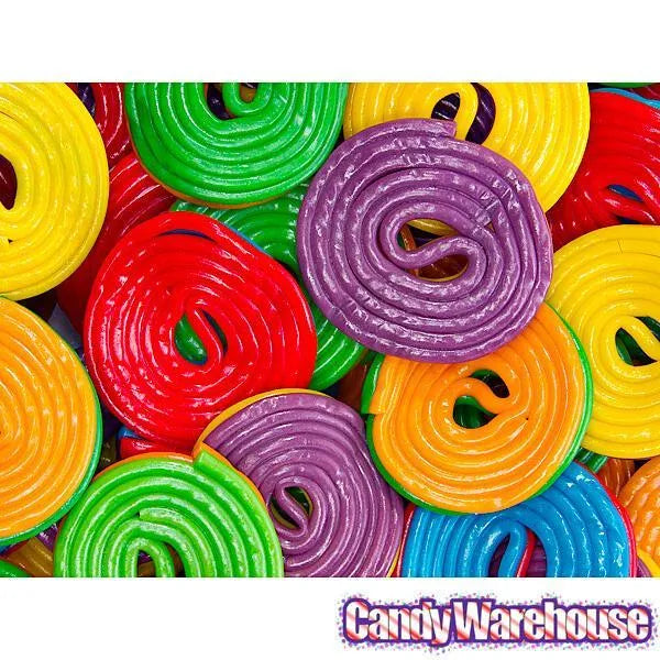 Licorice Wheels Two-Faced Rainbow Candy: 1KG Bag