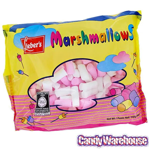 Lieber's Pink and White Mini Marshmallows: 5-Ounce Bag