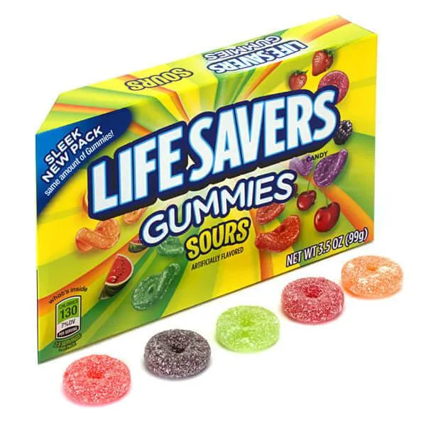 LifeSavers Gummies Candy 3.5-Ounce Packs - Sours: 12-Piece Box