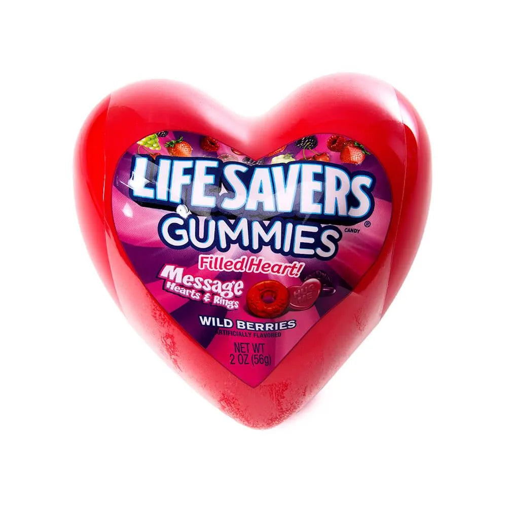 LifeSavers Gummies Candy Filled Plastic Hearts: 12-Piece Display