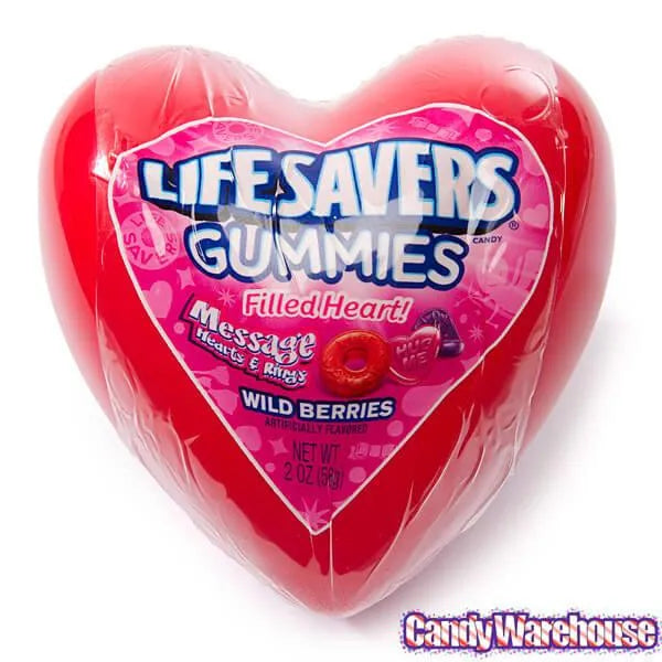 LifeSavers Gummies Candy Filled Plastic Hearts: 12-Piece Display