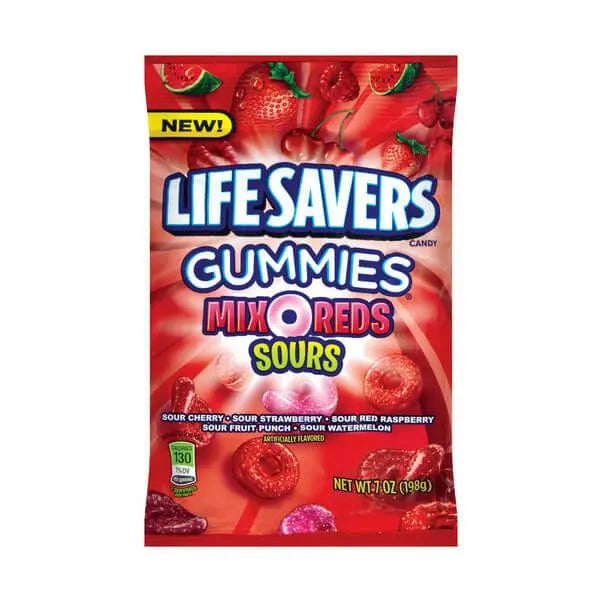 LifeSavers Gummies Candy - Mix-O-Reds Sours: 5LB Box