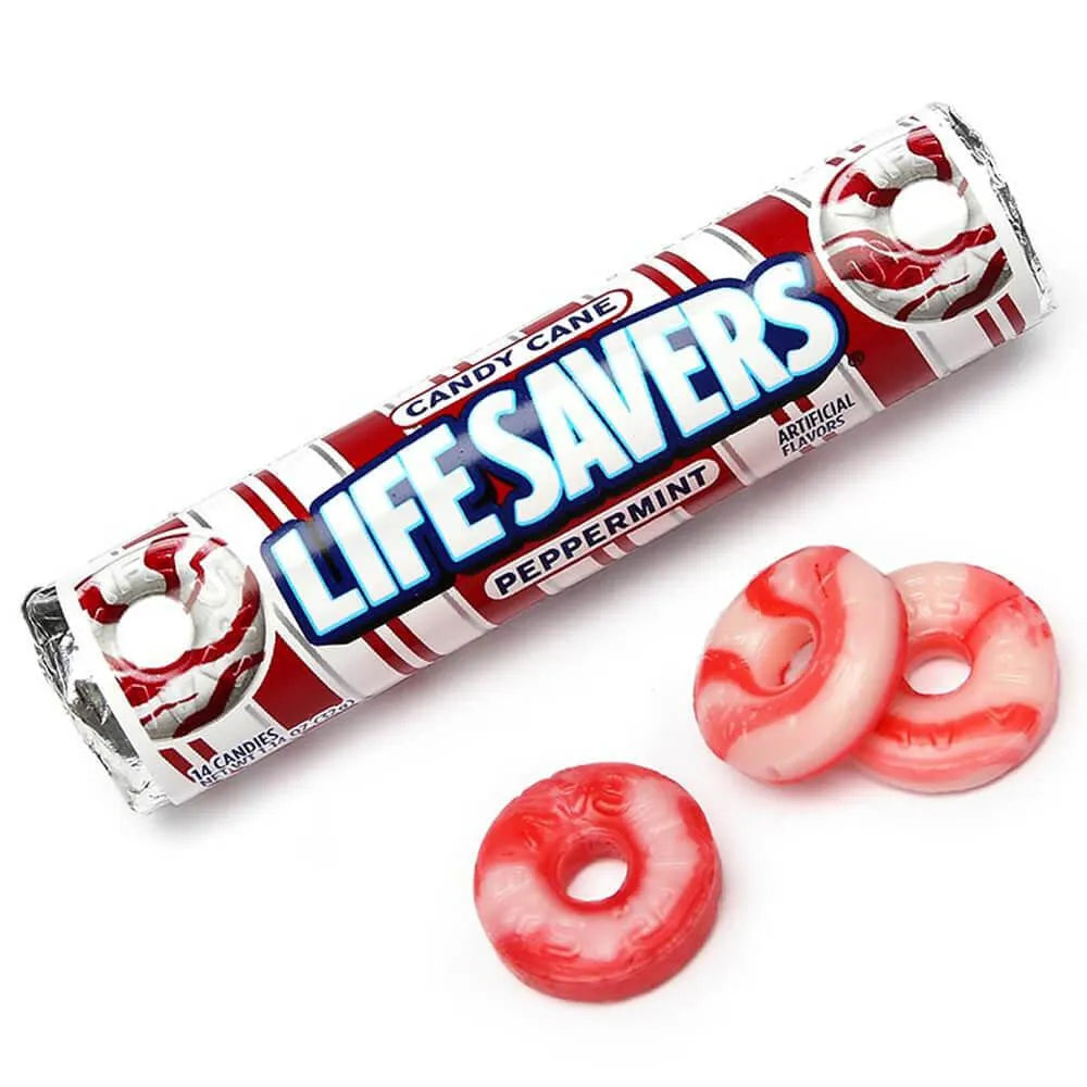 LifeSavers Hard Candy Rolls - Candy Cane Peppermint: 10-Piece Pack