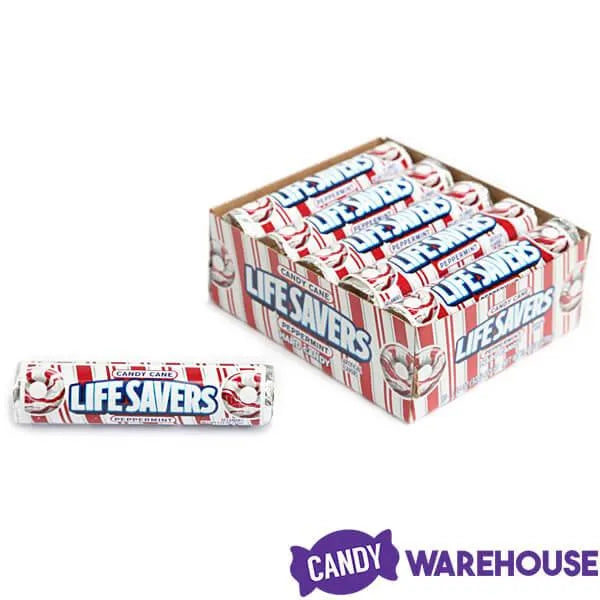 LifeSavers Hard Candy Rolls - Candy Cane Peppermint: 10-Piece Pack