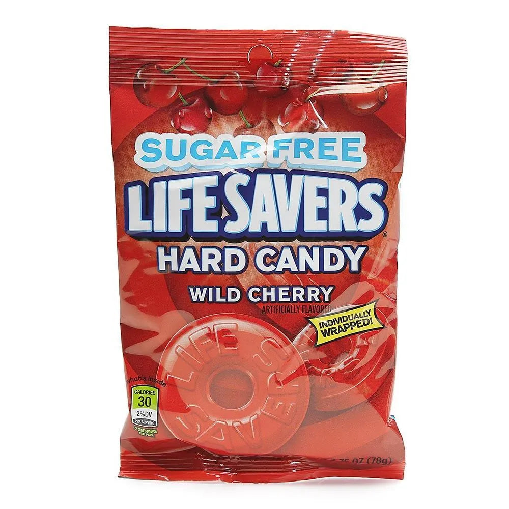 LifeSavers Sugar Free Hard Candy Singles - Wild Cherry: 240-Piece Case