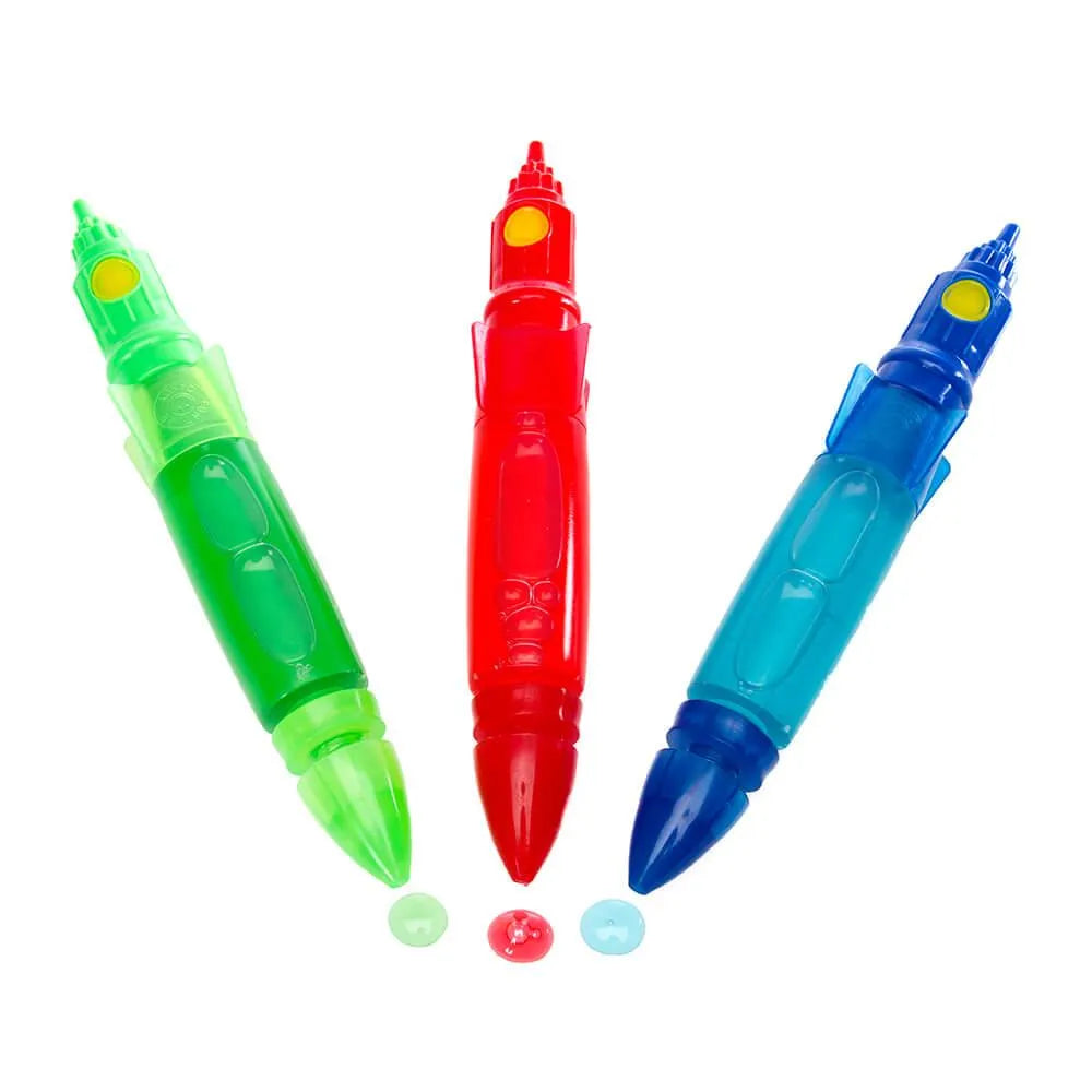 Light-Up Space Rocket Squeeze Candy Dispensers: 12-Piece Display