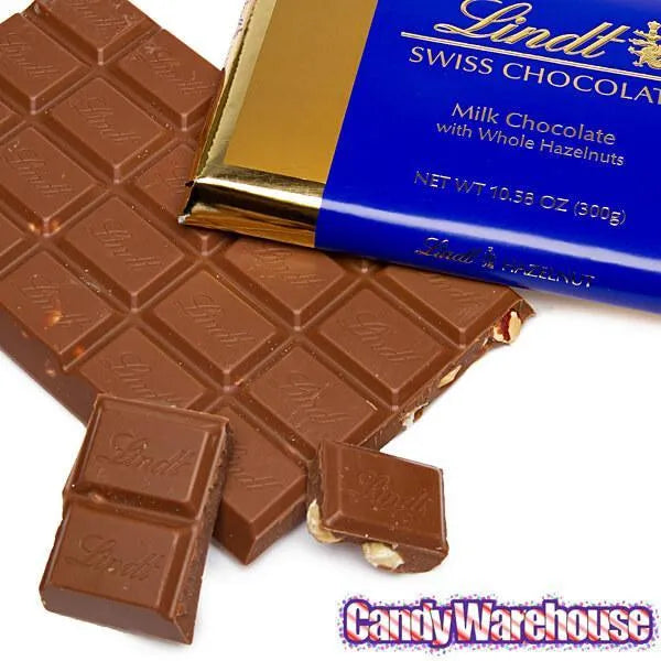 Lindt 10.5-Ounce Chocolate Gold Bars - Swiss Hazelnut: 10-Piece Case