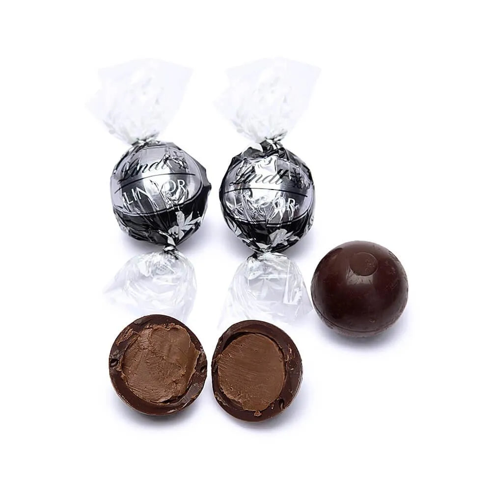 Lindt Chocolate Lindor Truffles - 60% Extra Dark Chocolate Bag: 6-Piece Case