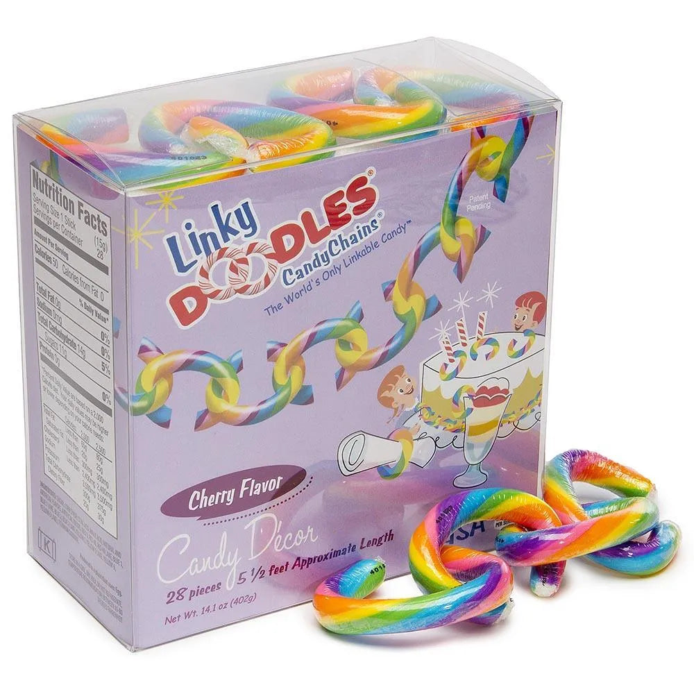 Linky Doodles Candy Chains - Rainbow: 28-Piece Box