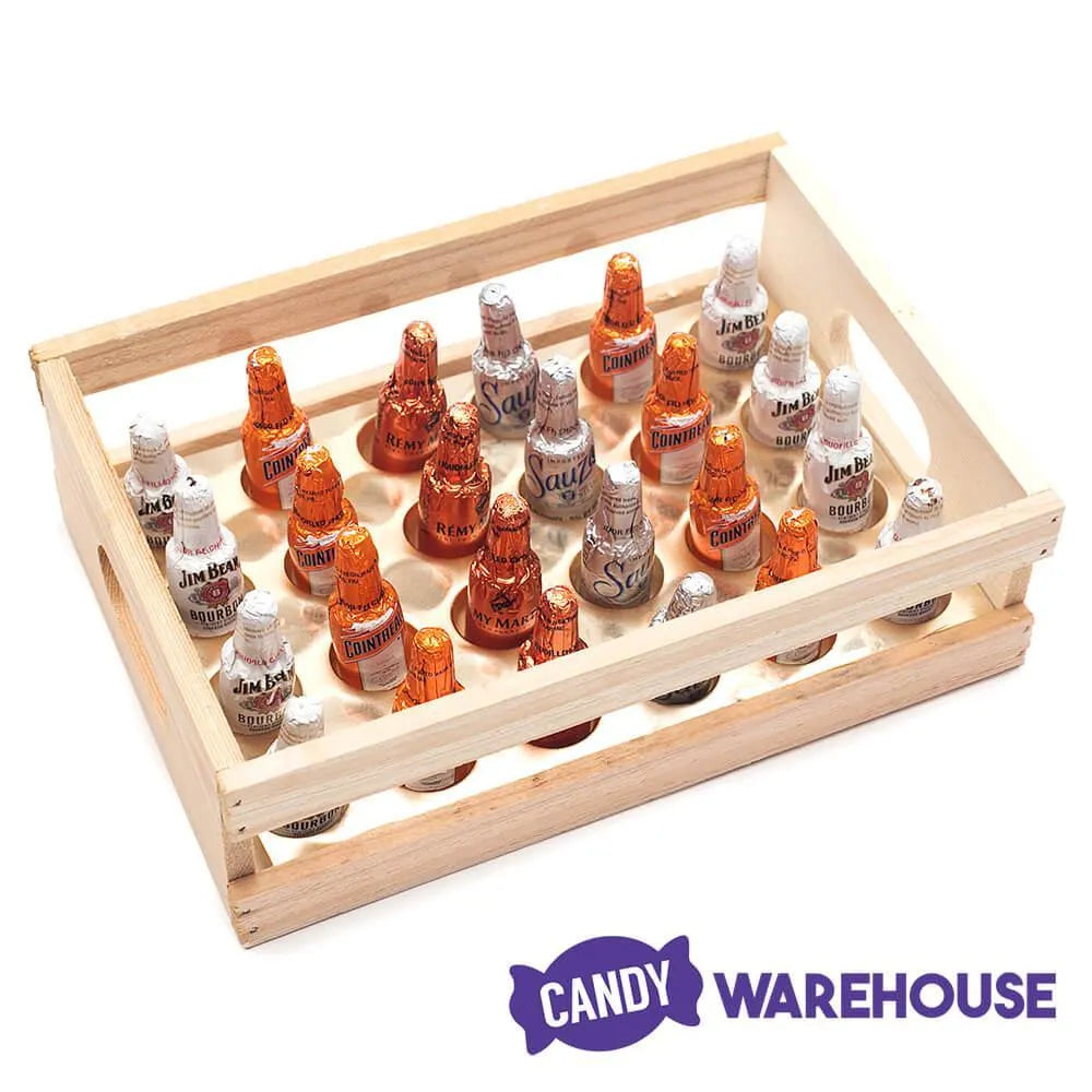 Liquor Filled Chocolate Bottles: 24-Piece Crate