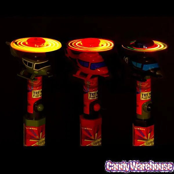 Lite-Up Helicopter Candy Fan Lollipops: 3-Piece Pack