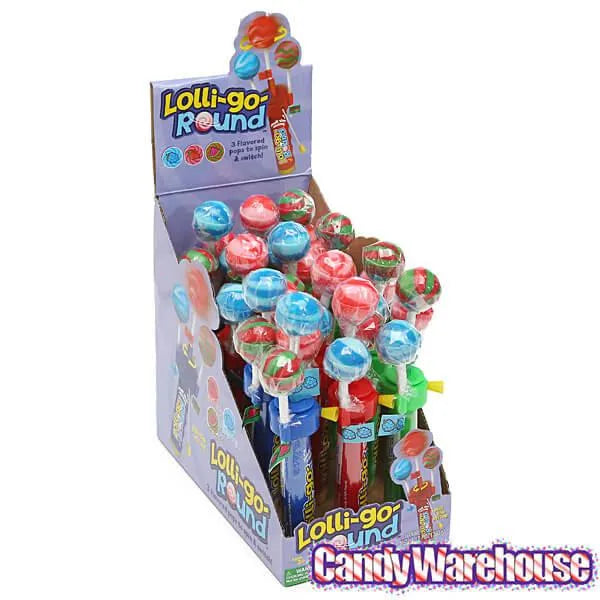 Lolli-go-Round Spinning Candy Lollipops: 12-Piece Display