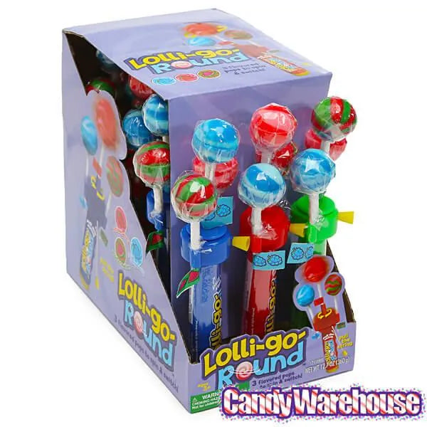 Lolli-go-Round Spinning Candy Lollipops: 12-Piece Display