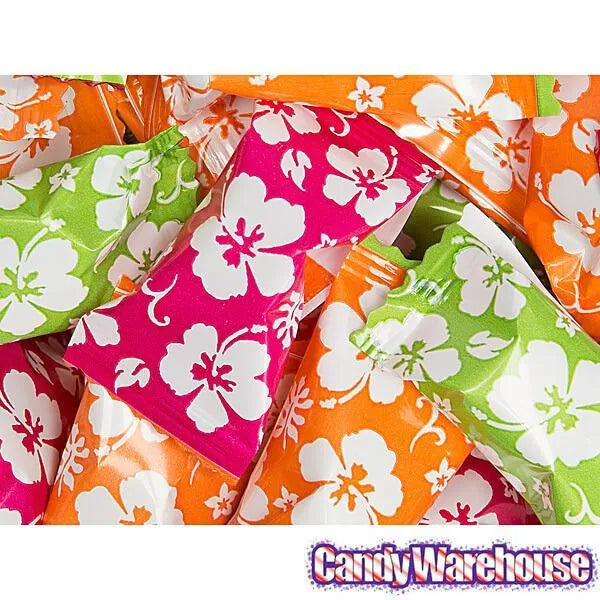 Luau Flower Wrapped Butter Mint Creams: 300-Piece Case