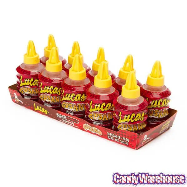 Lucas Gusano Candy - Chamoy: 10-Piece Pack