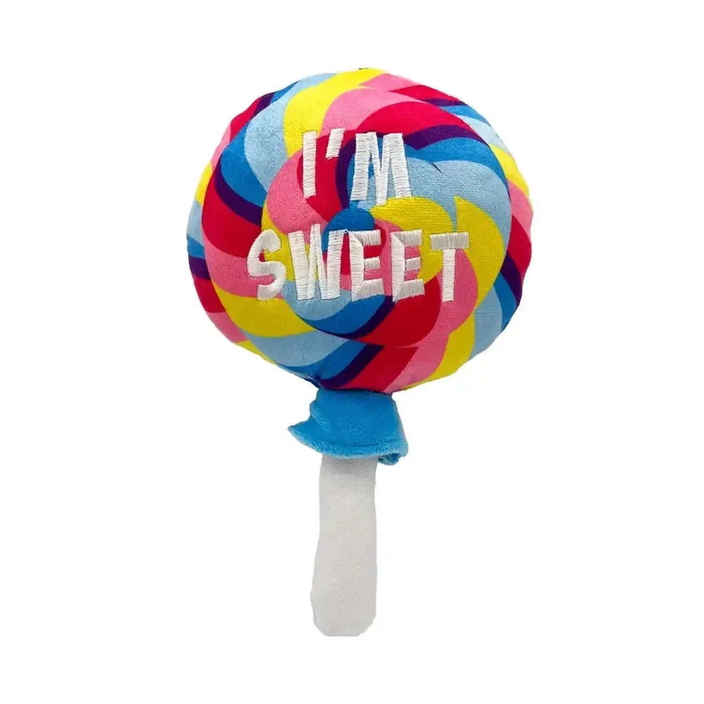 Lulubelle's Power Plush I'm Sweet Lollipop Dog Toy: Small