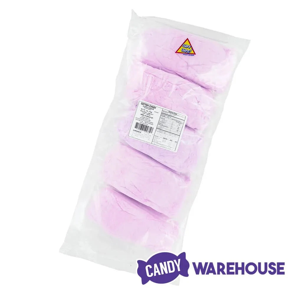 Lupy Lups Purple Cotton Candy 0.5-Ounce Packs - Grape: 10-Piece Bag