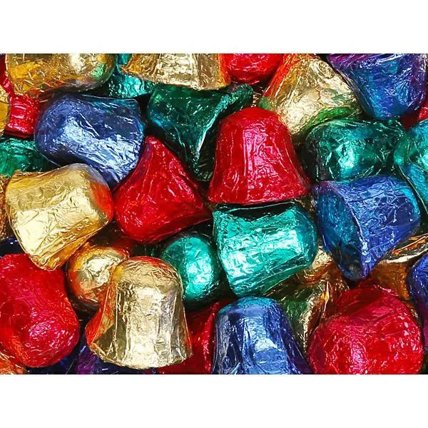 Madelaine Christmas Foiled Chocolate Bells - Dark: 5LB Bag