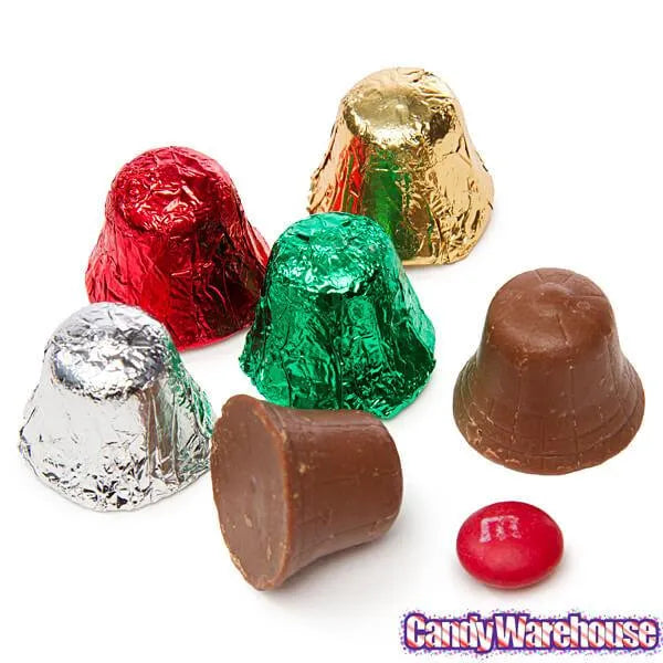 Madelaine Christmas Foiled Chocolate Bells - Milk: 5LB Bag