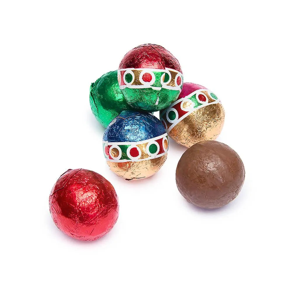 Madelaine Christmas Foiled Milk Chocolate Balls: 5LB Bag