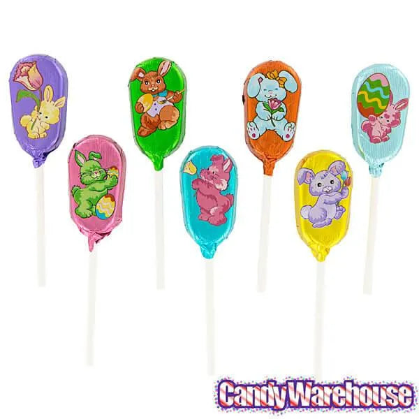 Madelaine Easter Foiled Milk Chocolate Lollipops: 36-Piece Display