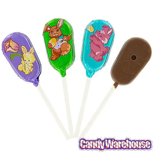 Madelaine Easter Foiled Milk Chocolate Lollipops: 36-Piece Display