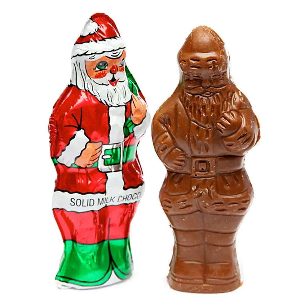 Madelaine Foiled 2-Ounce Solid Milk Chocolate Santas: 24-Piece Display