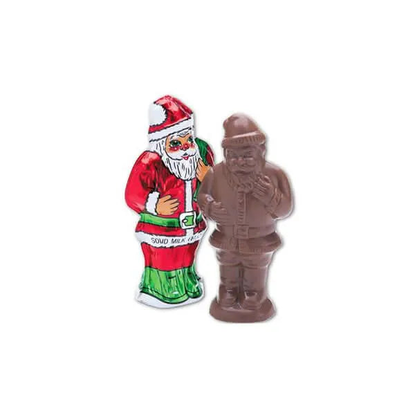 Madelaine Foiled 6-Ounce Solid Milk Chocolate Santas: 12-Piece Display