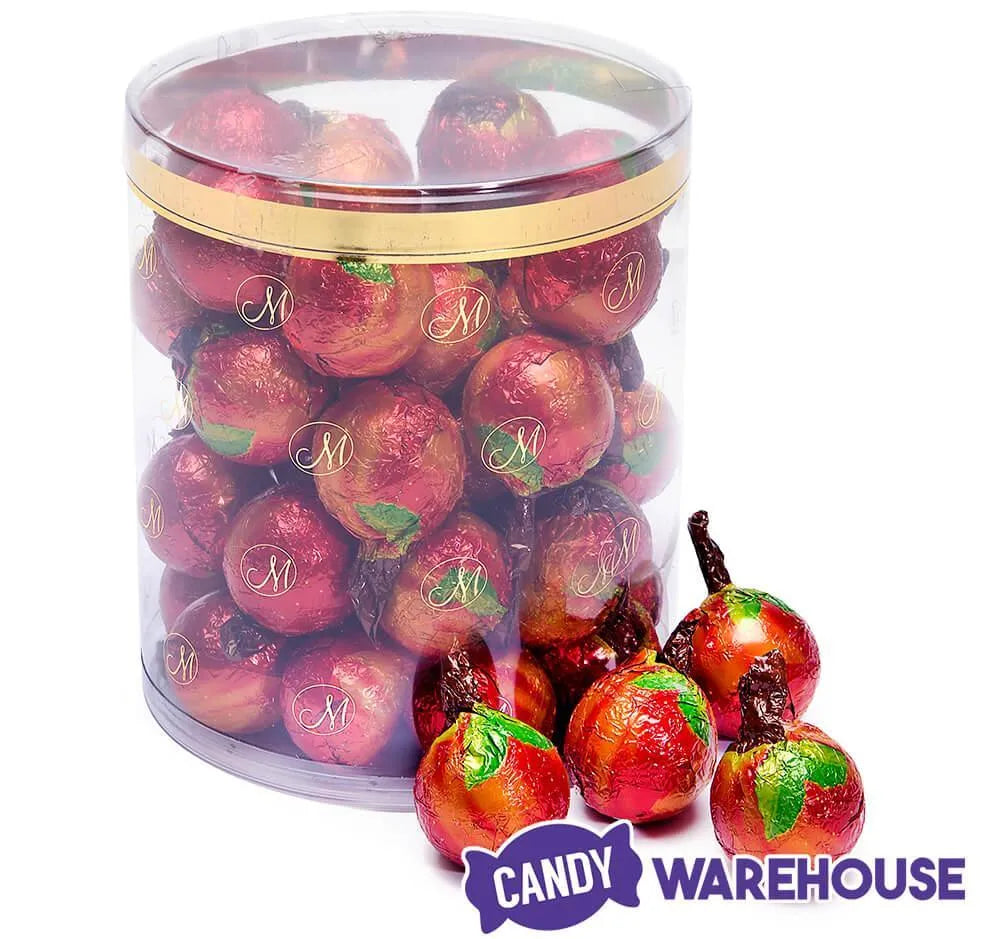 Madelaine Foiled Caramel Filled Milk Chocolate Apples: 40-Piece Tub