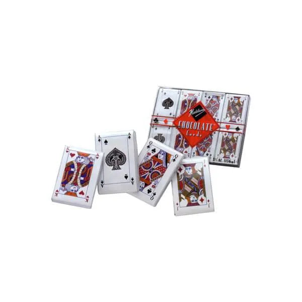 Madelaine Foiled Chocolate Poker Playing Cards: 16-Piece Pack