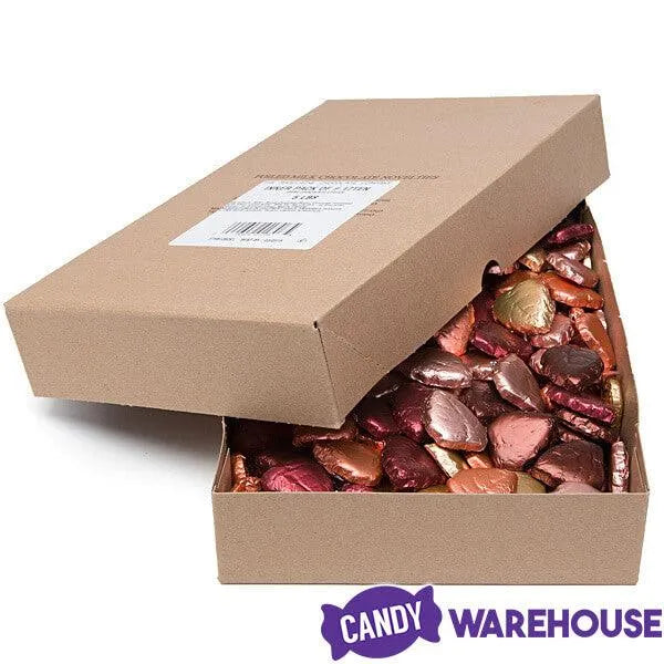 Madelaine Foiled Dark Chocolate Autumn Leaves Candy: 5LB Bag